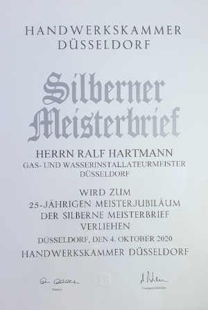 Meisterbrief Ralf Hartmann